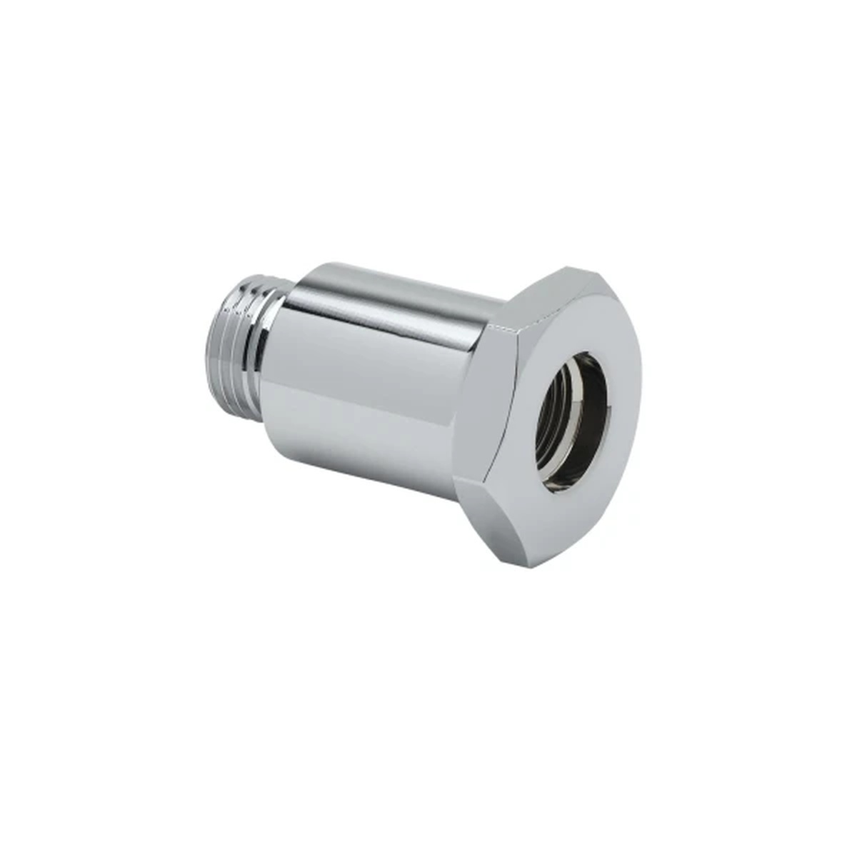 T&S Brass 000821-40 polished chrome pre-rinse spring body fitting on white background