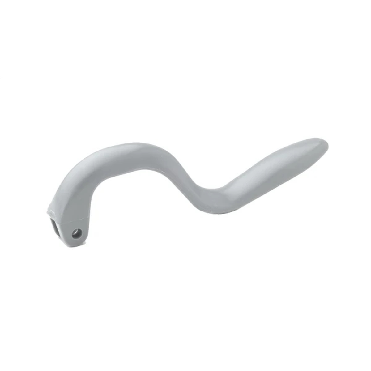 T&S Brass 001120-45 gray thermoplastic squeeze handle for spray valve, S-curve ergonomic shape on white background