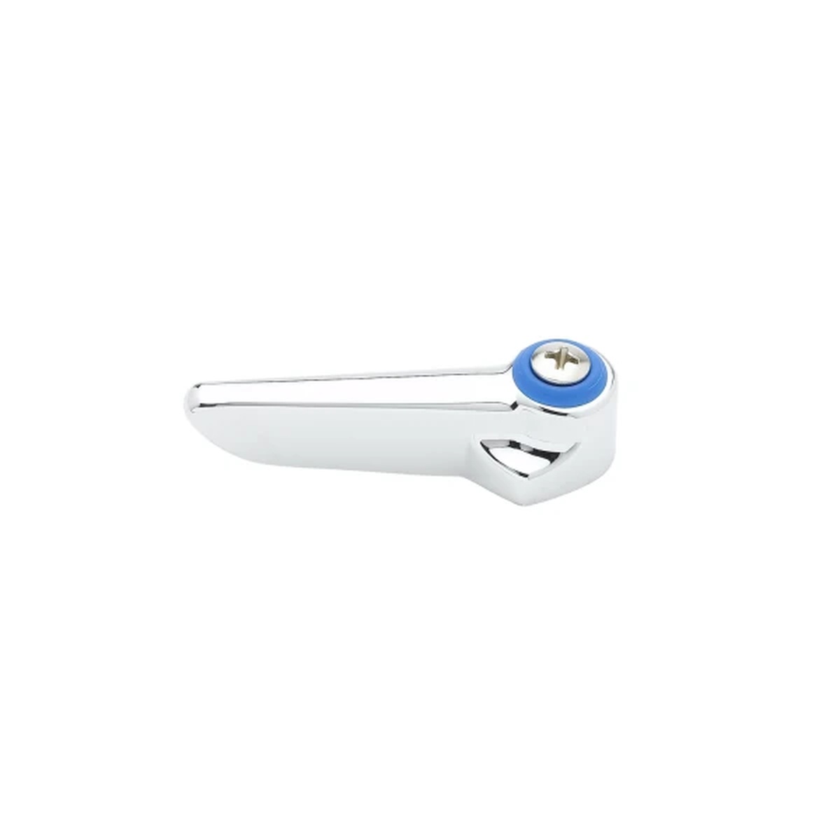 T&S Brass 001636-45 chrome lever handle with blue cold water index button and mounting screw