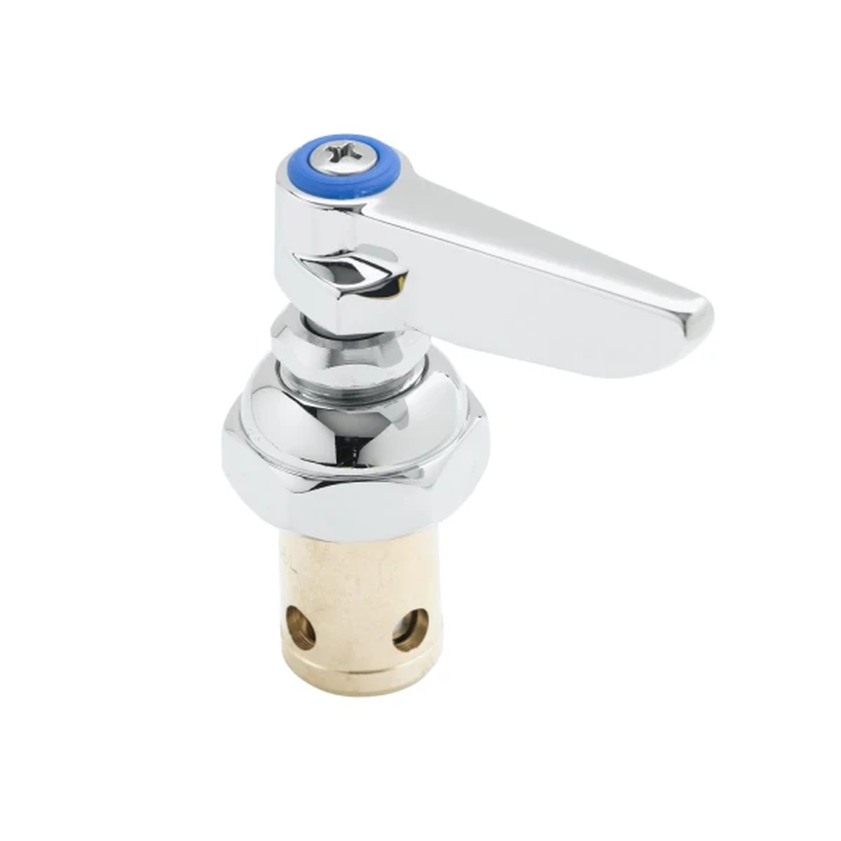 T&S Brass 002713-40 Eterna cold spindle assembly with chrome lever handle and brass body