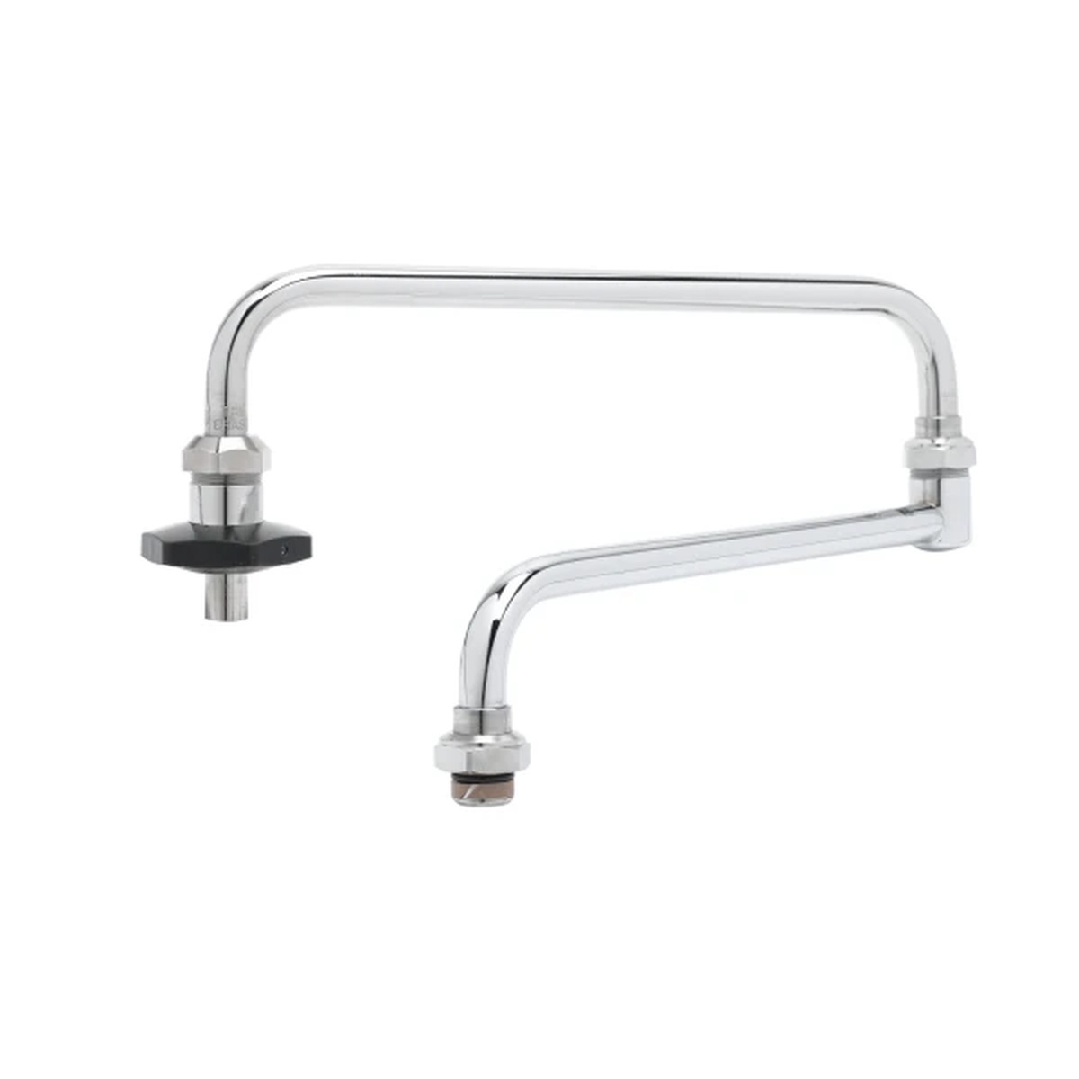 T&S Brass 002872-40 24-inch double joint swing nozzle assembly with chrome plated brass body and insulated volume control grip