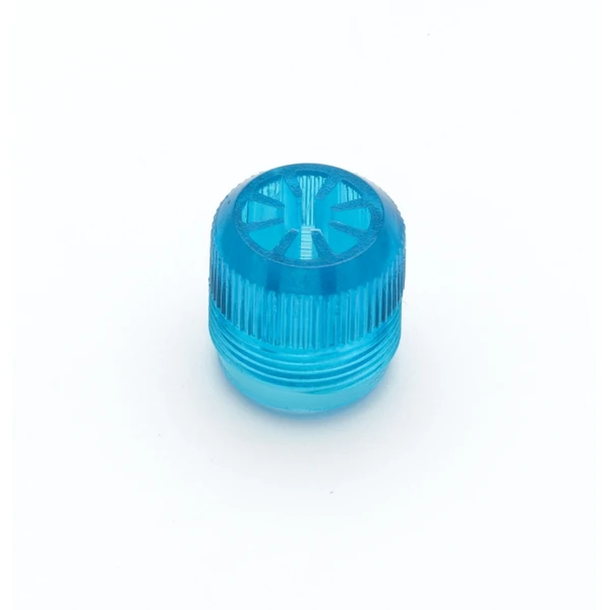 T&S Brass 003090-45 blue translucent glass filler outlet tip on white background