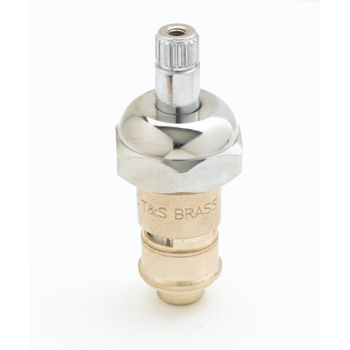 T&S Brass 012395-25 Cerama Cartridge with bonnet and check valve, brass body with chrome spindle
