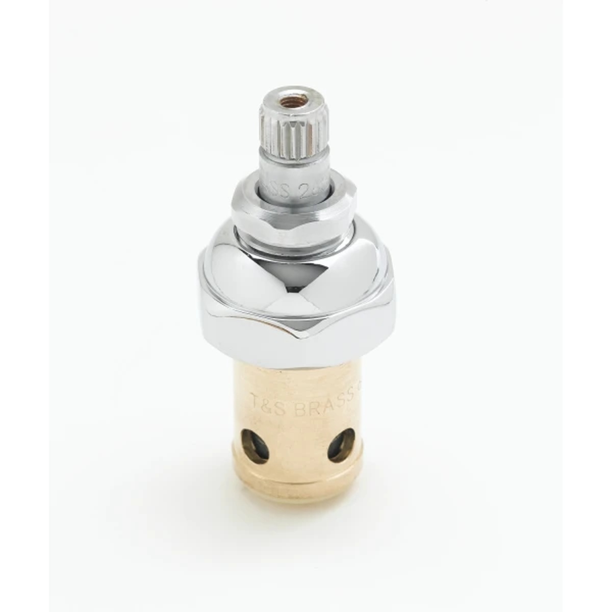 T&S Brass 012442-40 Eterna Spring Check Cartridge without handle, chrome plated brass body with brass base