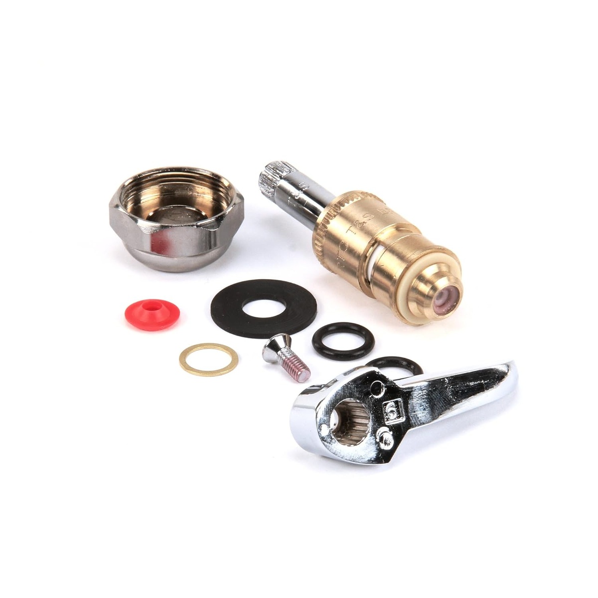 T&S Brass Cerama cartridge assembly with lever handle and mounting hardware