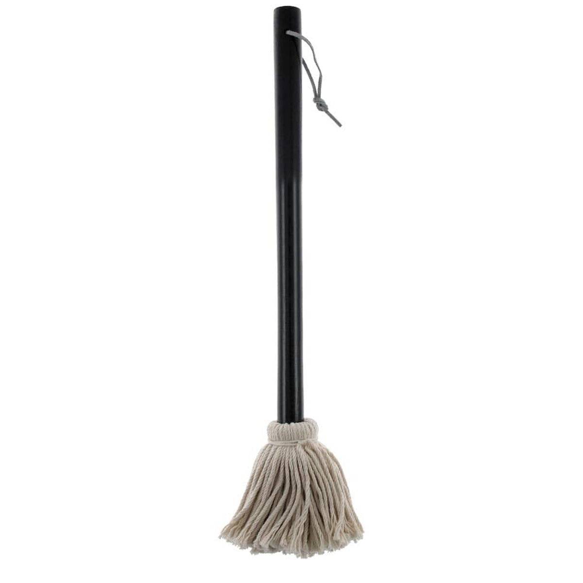 Chef Master 02103Y Mr. Bar-B-Q Old Fashion Basting Mop with black hardwood handle and cotton mop head