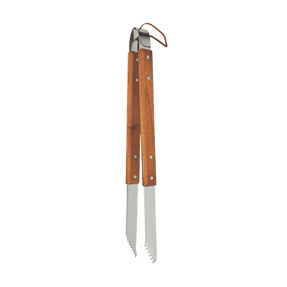 Chef Master 02152Y 18-inch finger grip tongs with rosewood-stained handle and stainless steel head