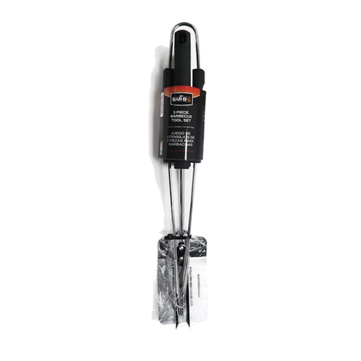 Chef Master 02854YNST 3-Piece Mr. Bar-B-Q Finger Grip BBQ Tool Set bundled in packaging