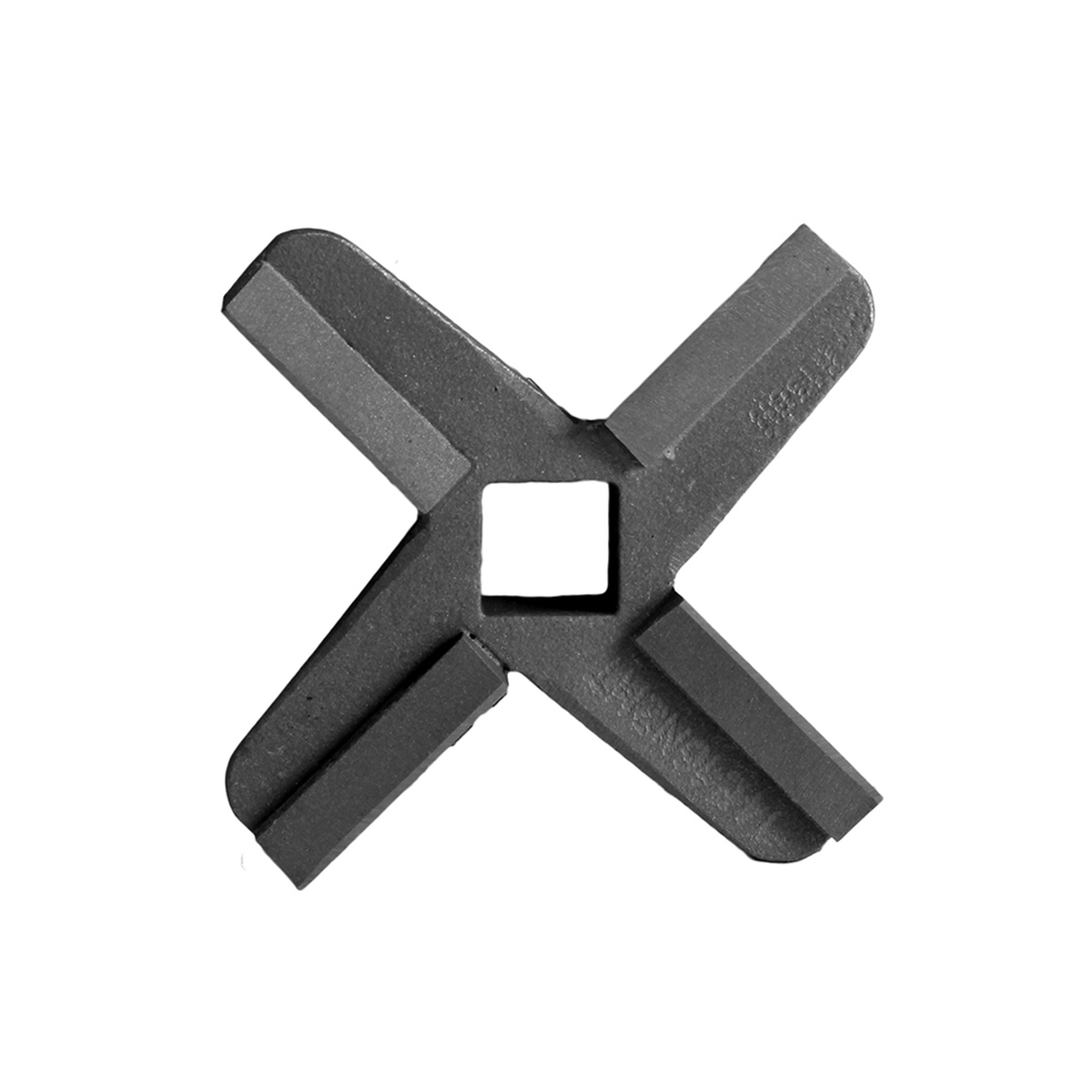 ALFA International 032 KNH #32 hub hard edge L and W chopper knife, four-blade cross design with square broached center hole