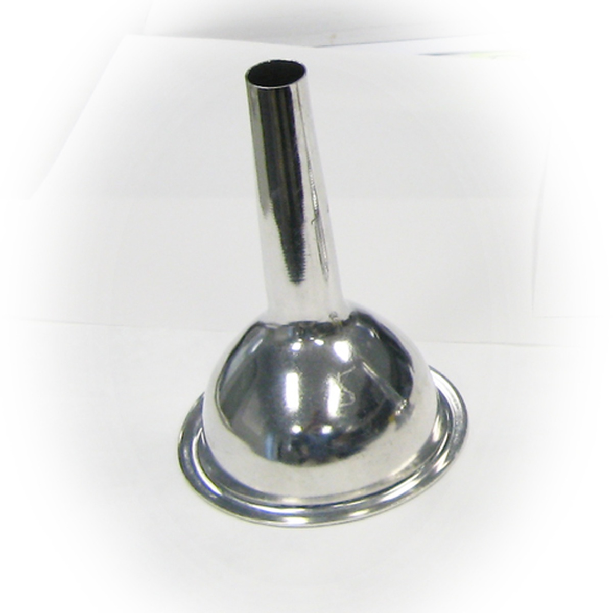 Alfa International 032BT 3/4 bell-shaped stuffing tube angled view showing full tube length and flared base