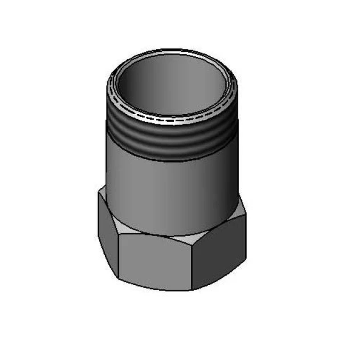T&S Brass 054X chrome plated brass swivel outlet adapter with 3/8-inch NPT female inlet and hex base