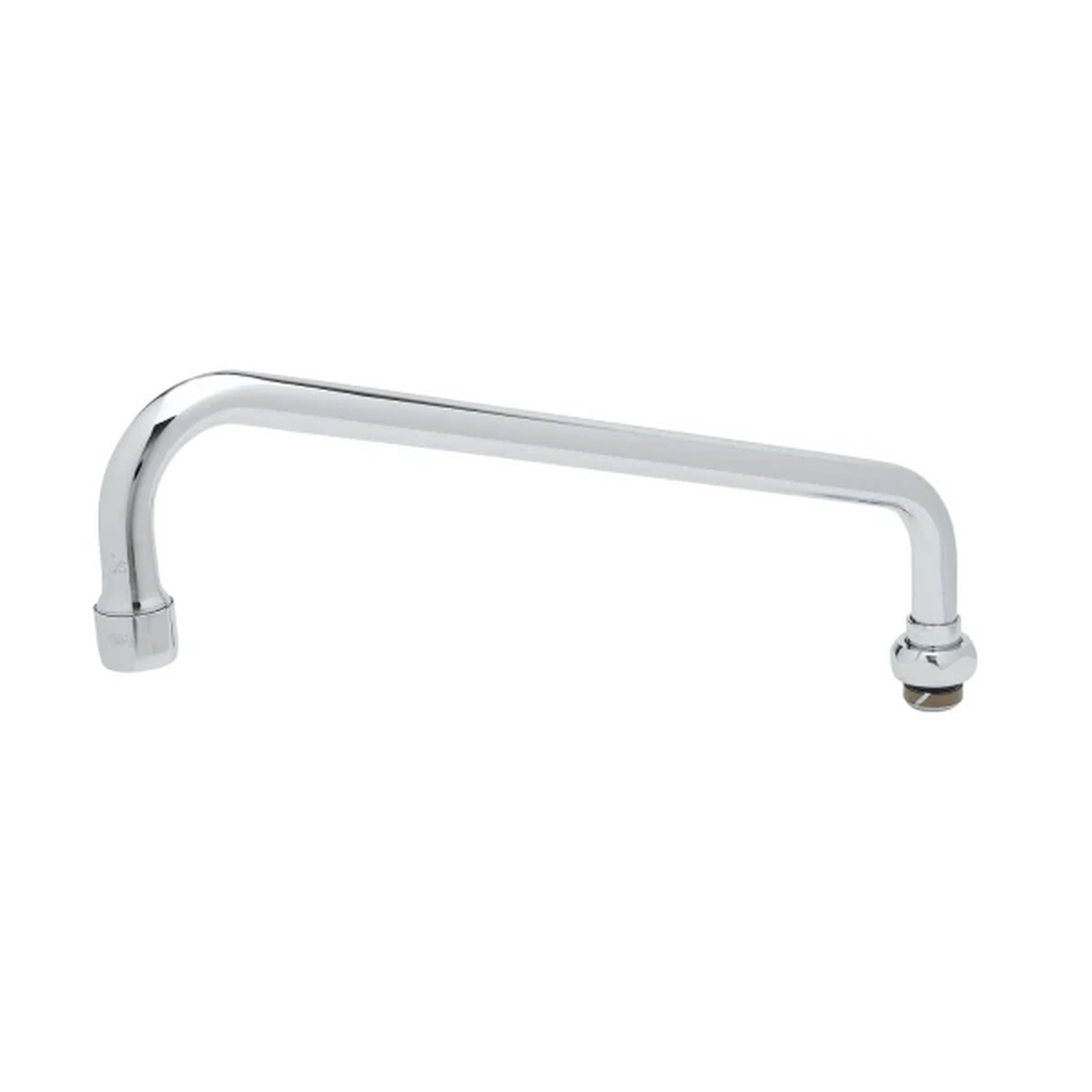 T&S Brass 062X chrome plated brass 12-inch swing nozzle with laminar flow outlet tip