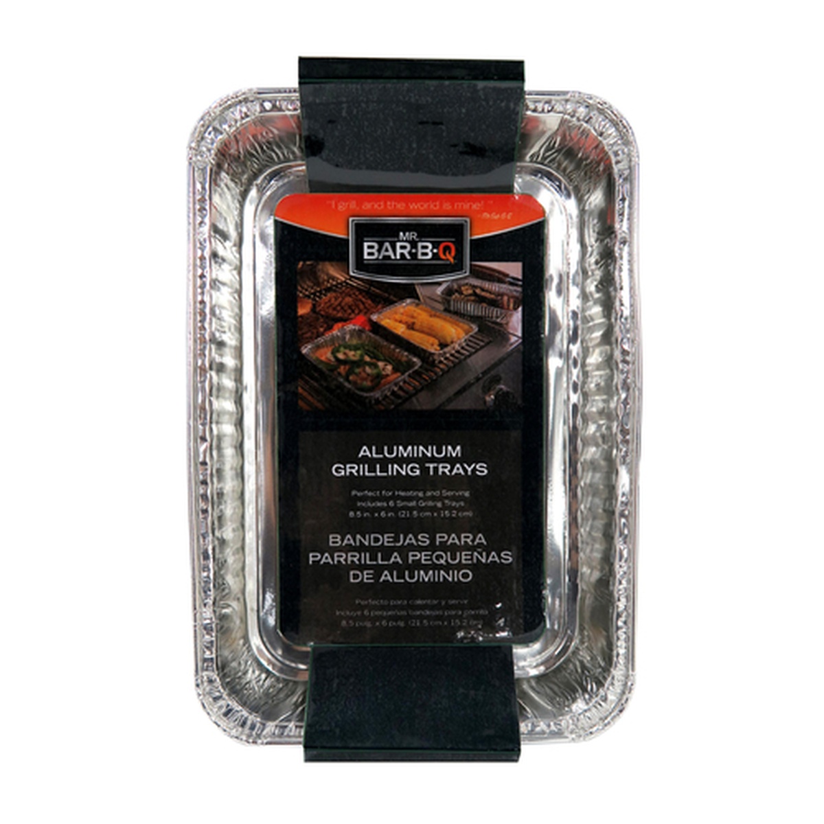 Chef Master 06692Y Mr. Bar-B-Q small aluminum grilling trays in packaging, set of 6