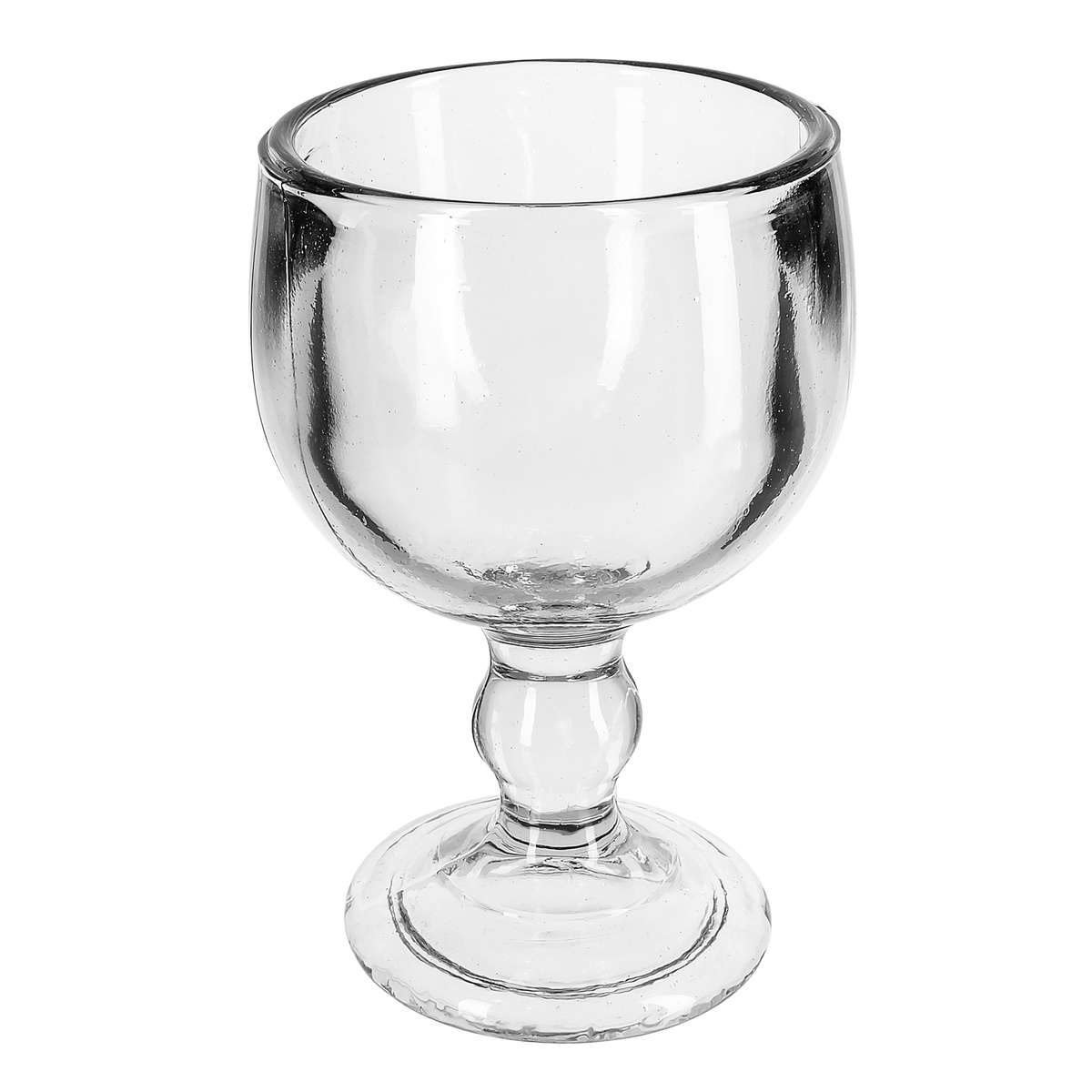 Anchor Hocking Weiss goblet angled view showing deep round bowl and molded stem