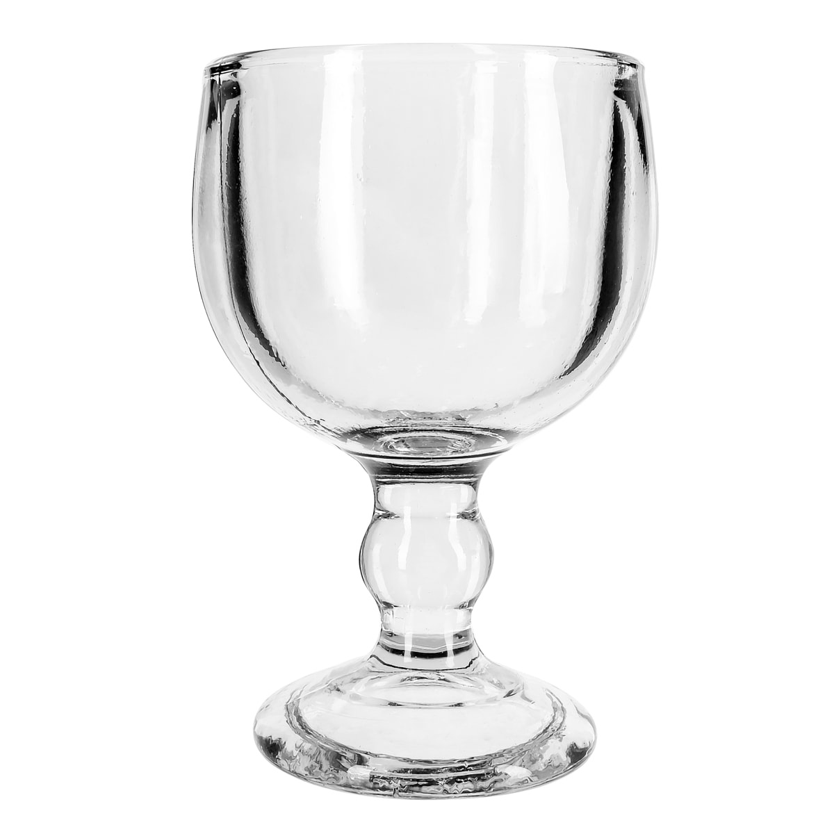 Anchor Hocking Weiss 20 oz clear goblet glass, front view on white background