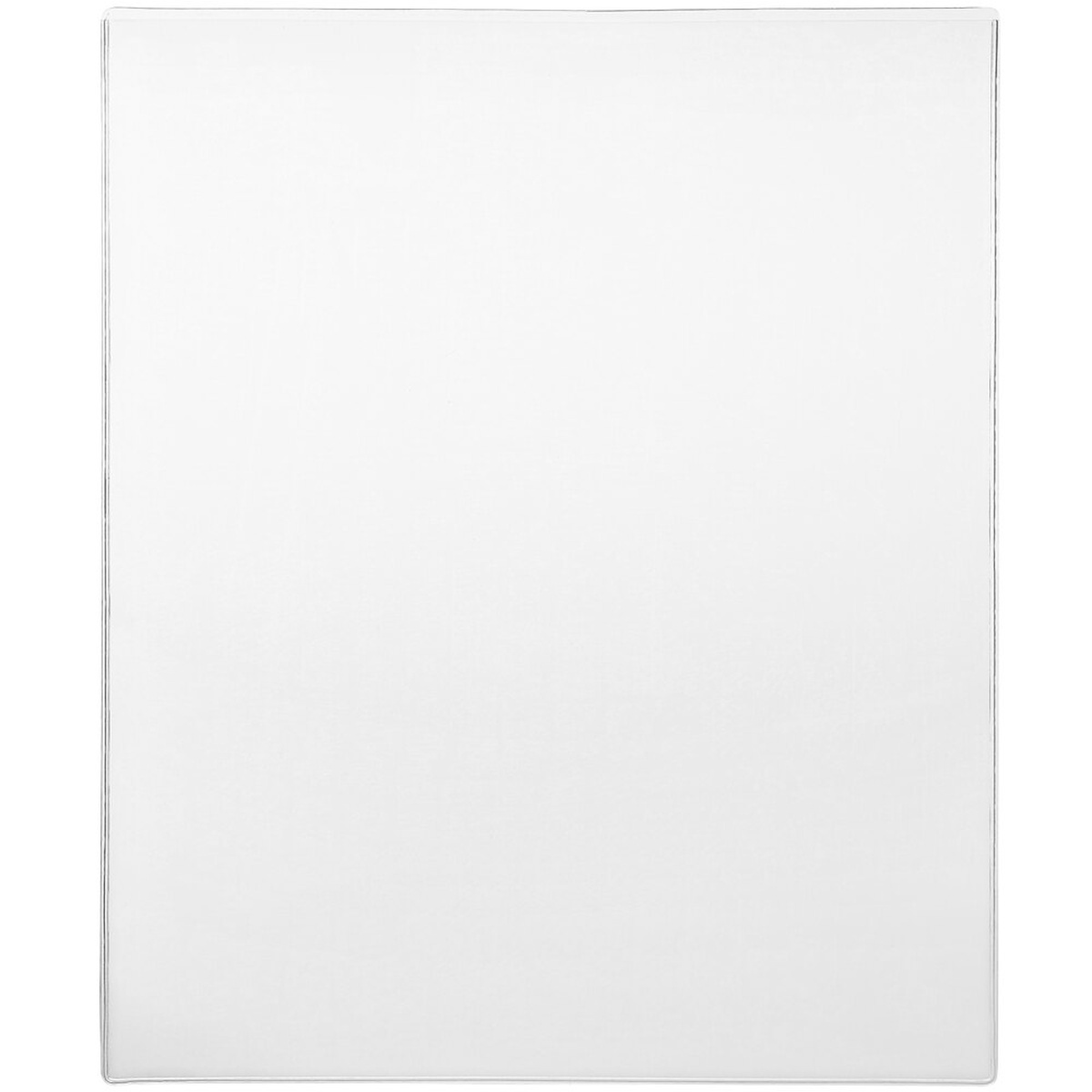 H. Risch 8.5 x 11 inch clear single-panel vinyl menu cover, heat-sealed edges