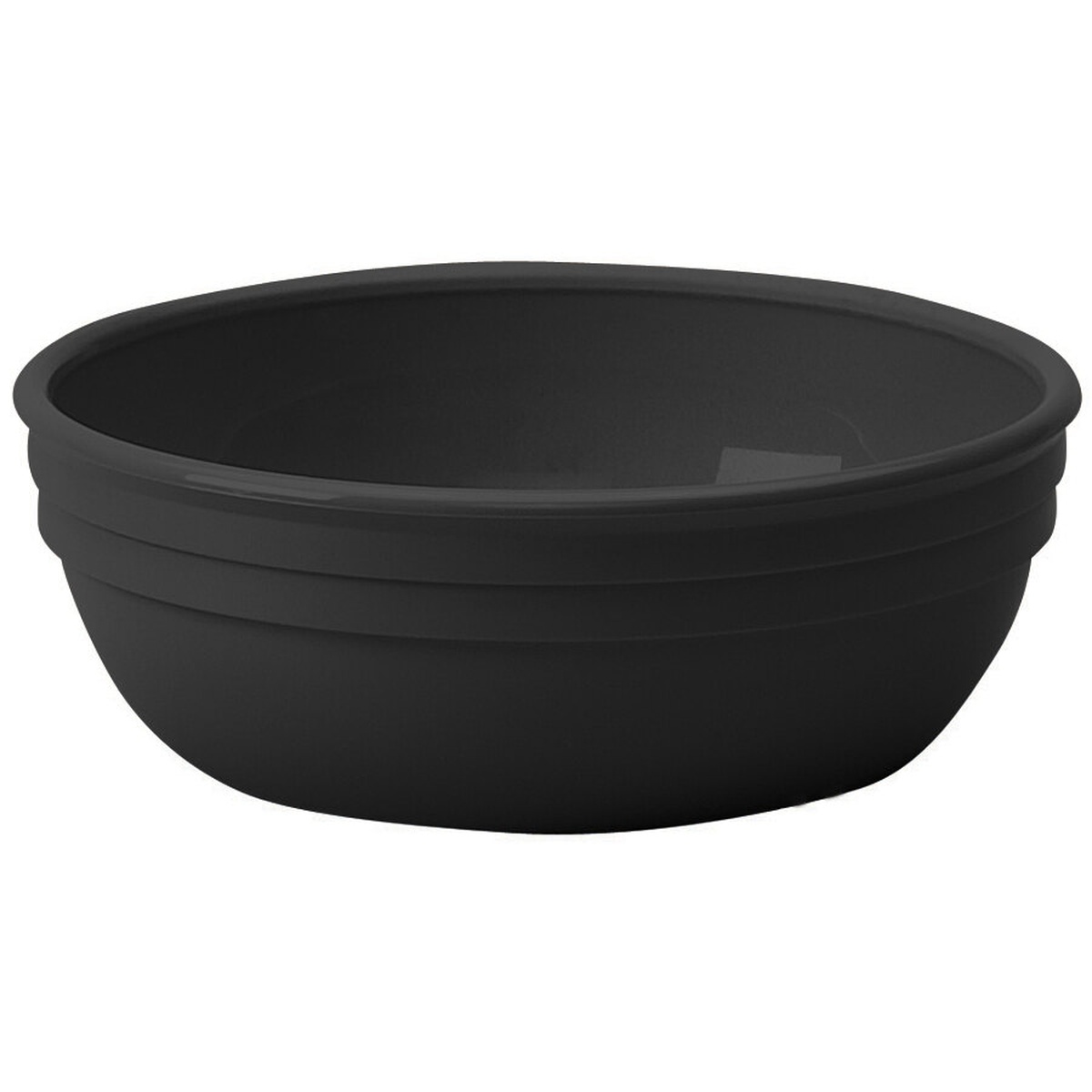 Cambro 100CW110 Camwear 12.5 oz. black polycarbonate round nappie bowl