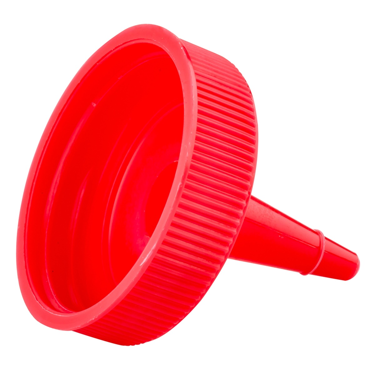 Tablecraft 100TK red cone tip cap viewed from below, showing interior threading and underside detail