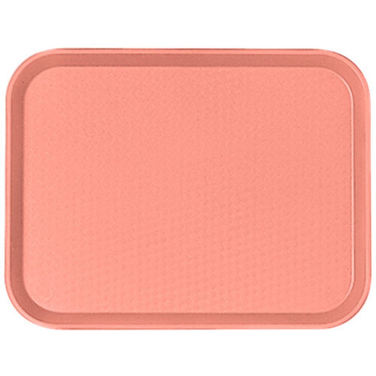 Cambro 1014FF409 blush polypropylene fast food tray, top-down view showing textured surface and rounded corners
