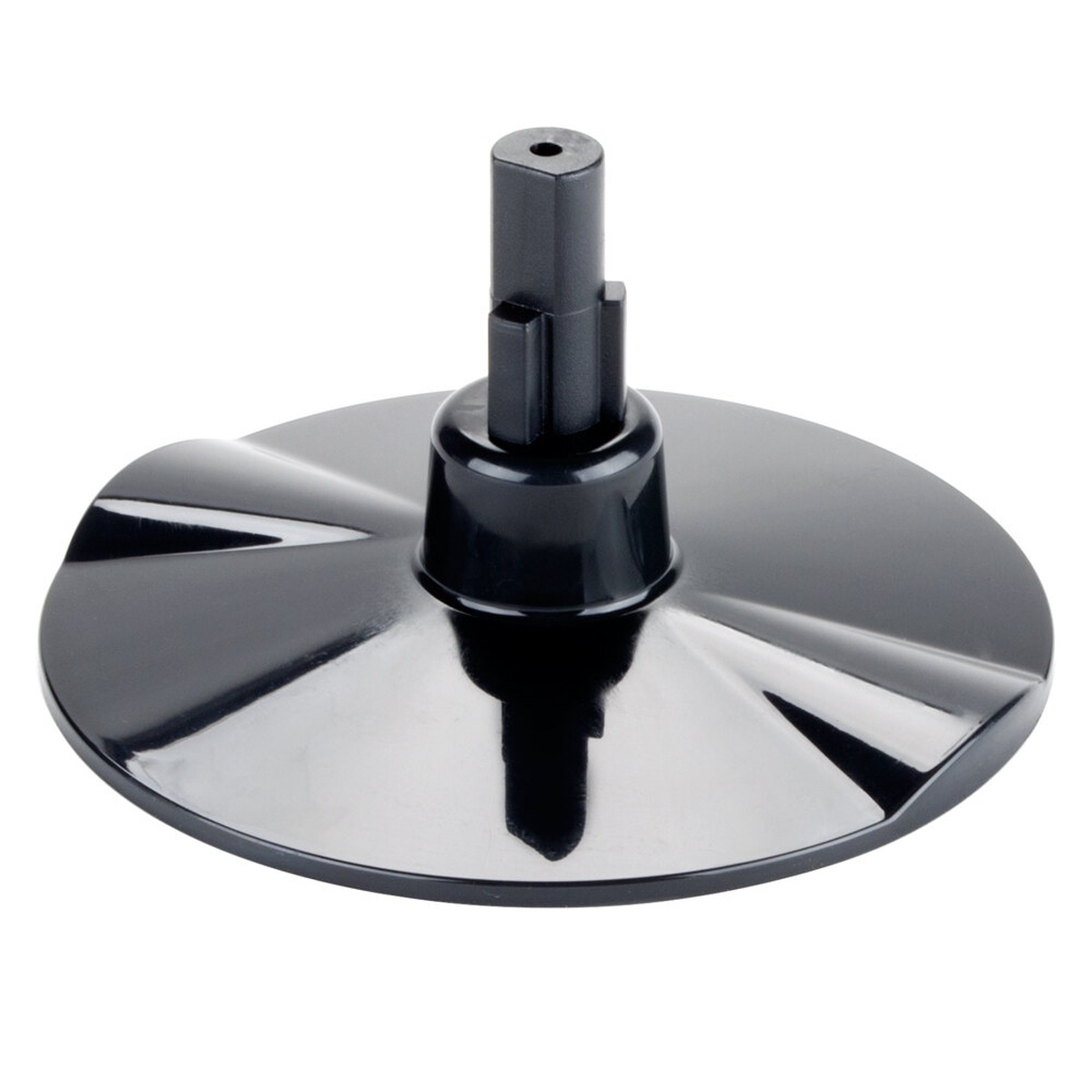 Robot Coupe 101866S discharge plate with black polished finish and central mounting hub