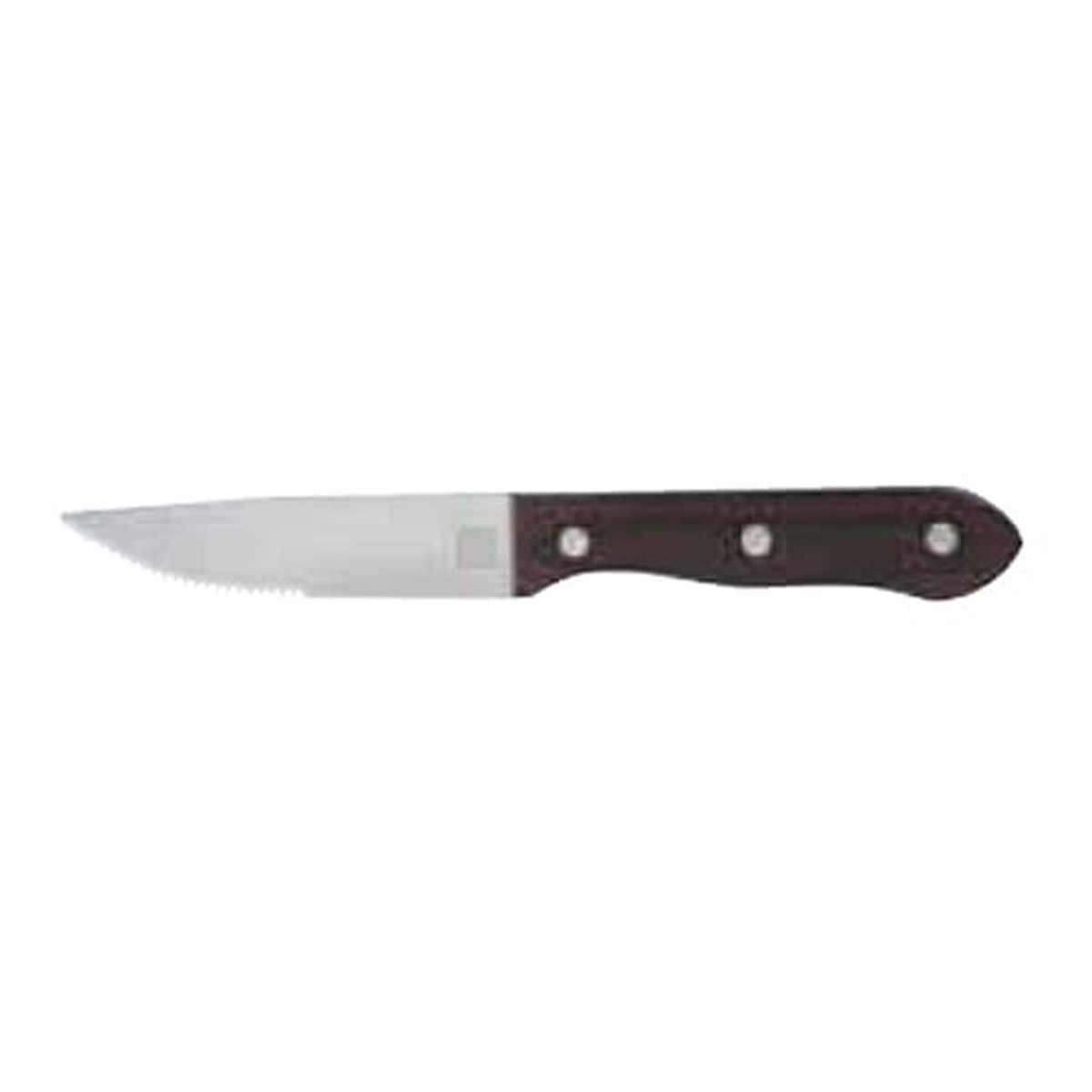ZWILLING J.A. Henckels 4.5-inch Jumbo Steak Knife with dark brown pakka wood handle and serrated blade