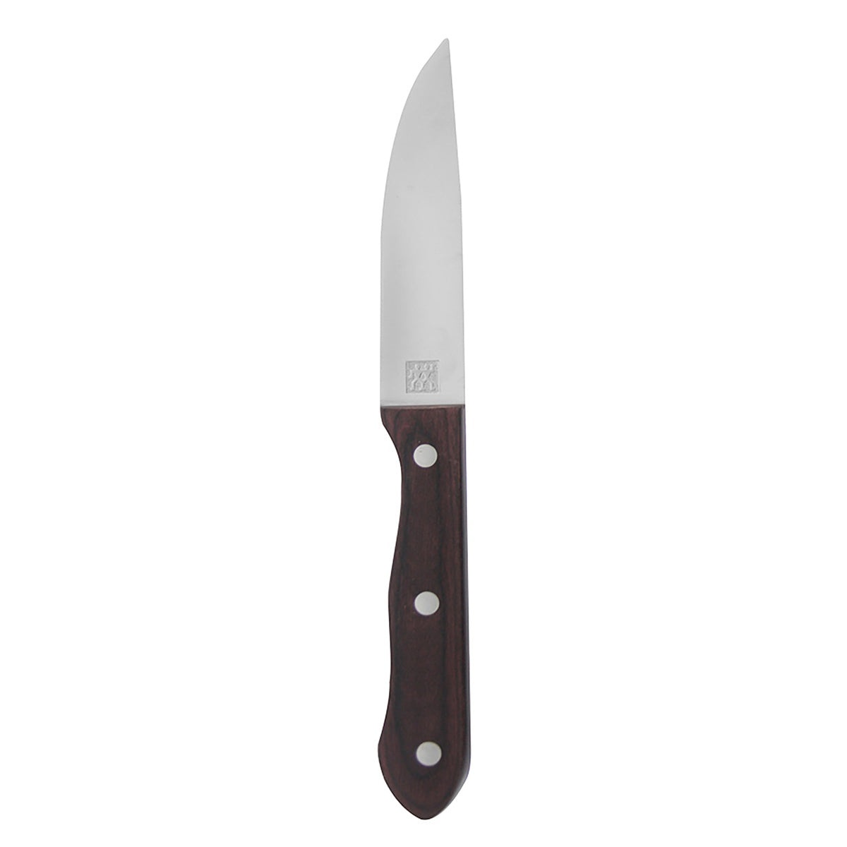 ZWILLING J.A. Henckels jumbo steak knife with dark brown Pakka wood triple-riveted handle and fine edge blade