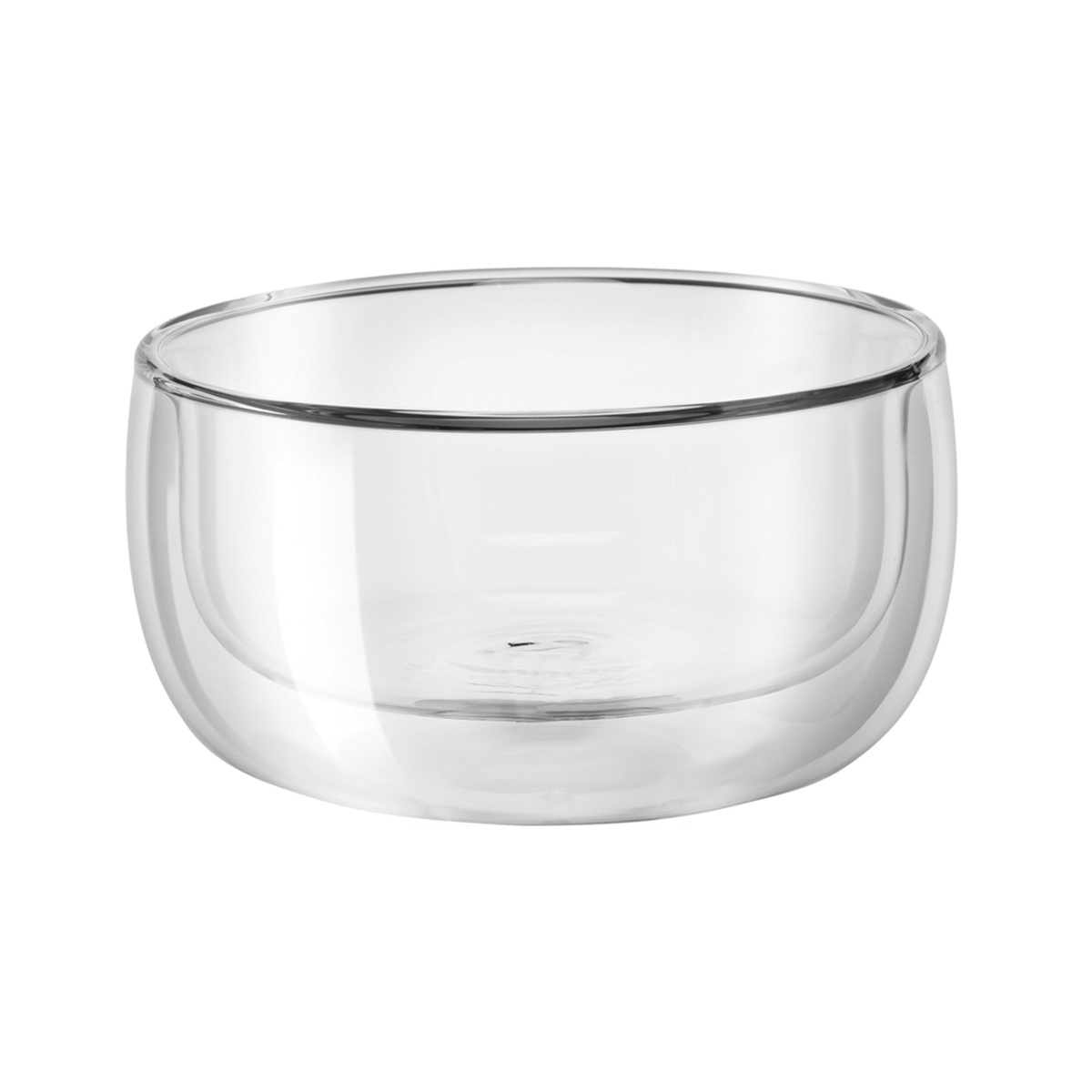 ZWILLING Sorrento double wall glass bowl empty, showing transparent double wall construction on white background
