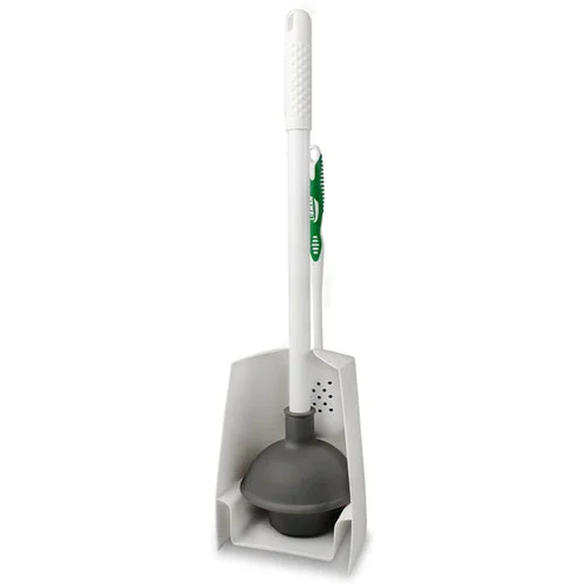 Libman Commercial 1024 three-piece toilet brush and plunger combo with white polypropylene caddy