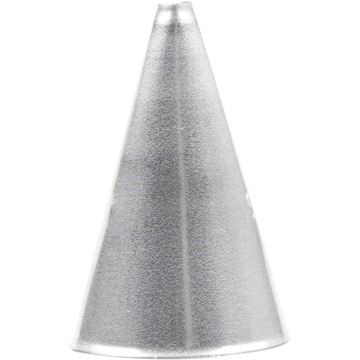 Bottom view of Ateco 103 piping tip showing the conical stainless steel body