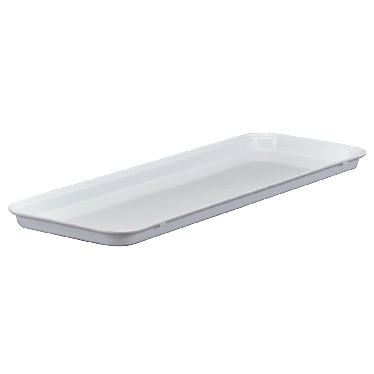 Cambro 10302MT148 white rectangular fiberglass market display tray, 10-7/16 inch by 30 inch with 2-inch raised rim