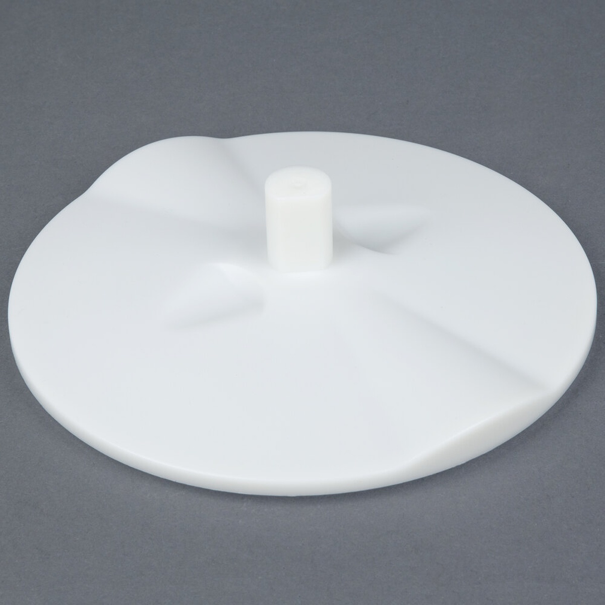 Robot Coupe 103288S white discharge plate with raised center hub for continuous feed food processing