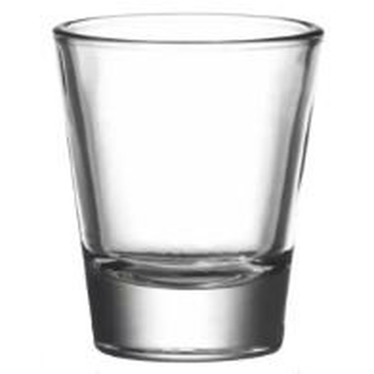 Enhanced Glassware 1032A CCG 2 oz clear whiskey shot glass with thick weighted base