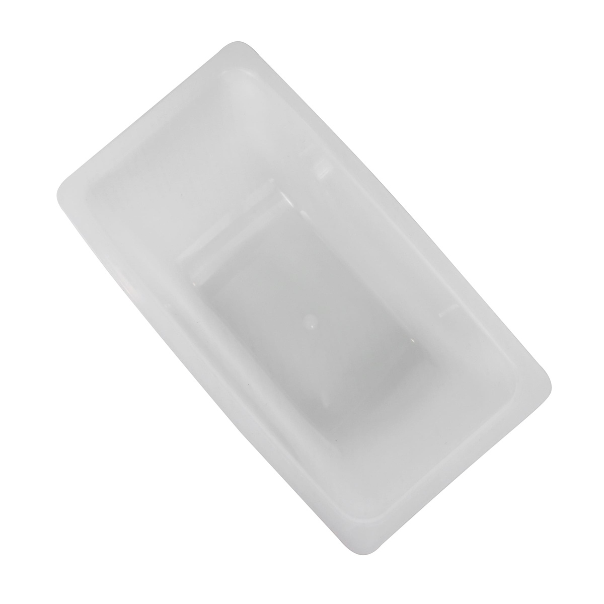 Tablecraft 105 condiment insert viewed from above, showing rectangular open top and interior depth