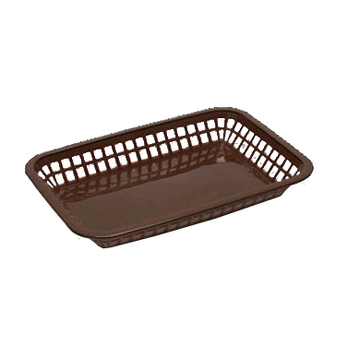 Tablecraft 1079BR brown rectangular polypropylene Más Grande platter basket
