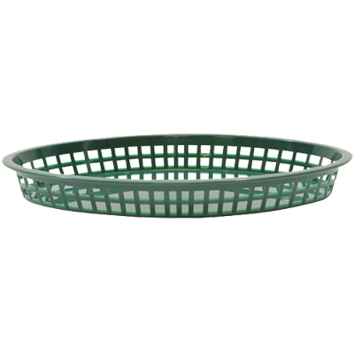 TableCraft 1086FG forest green oval polypropylene Texas Platter Basket