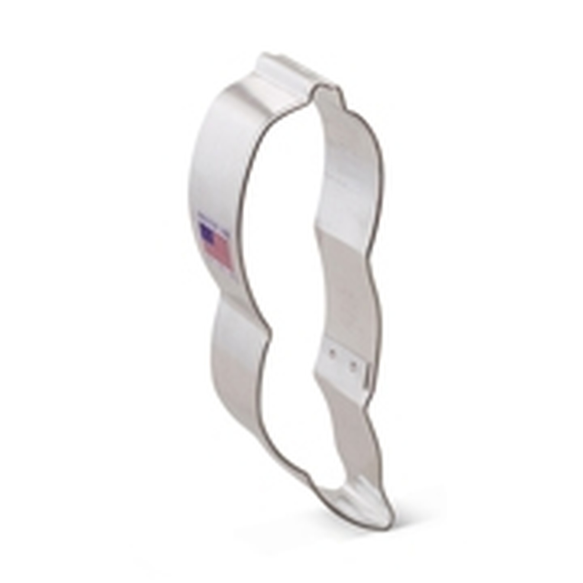 Chili pepper shaped tin plated steel cookie cutter