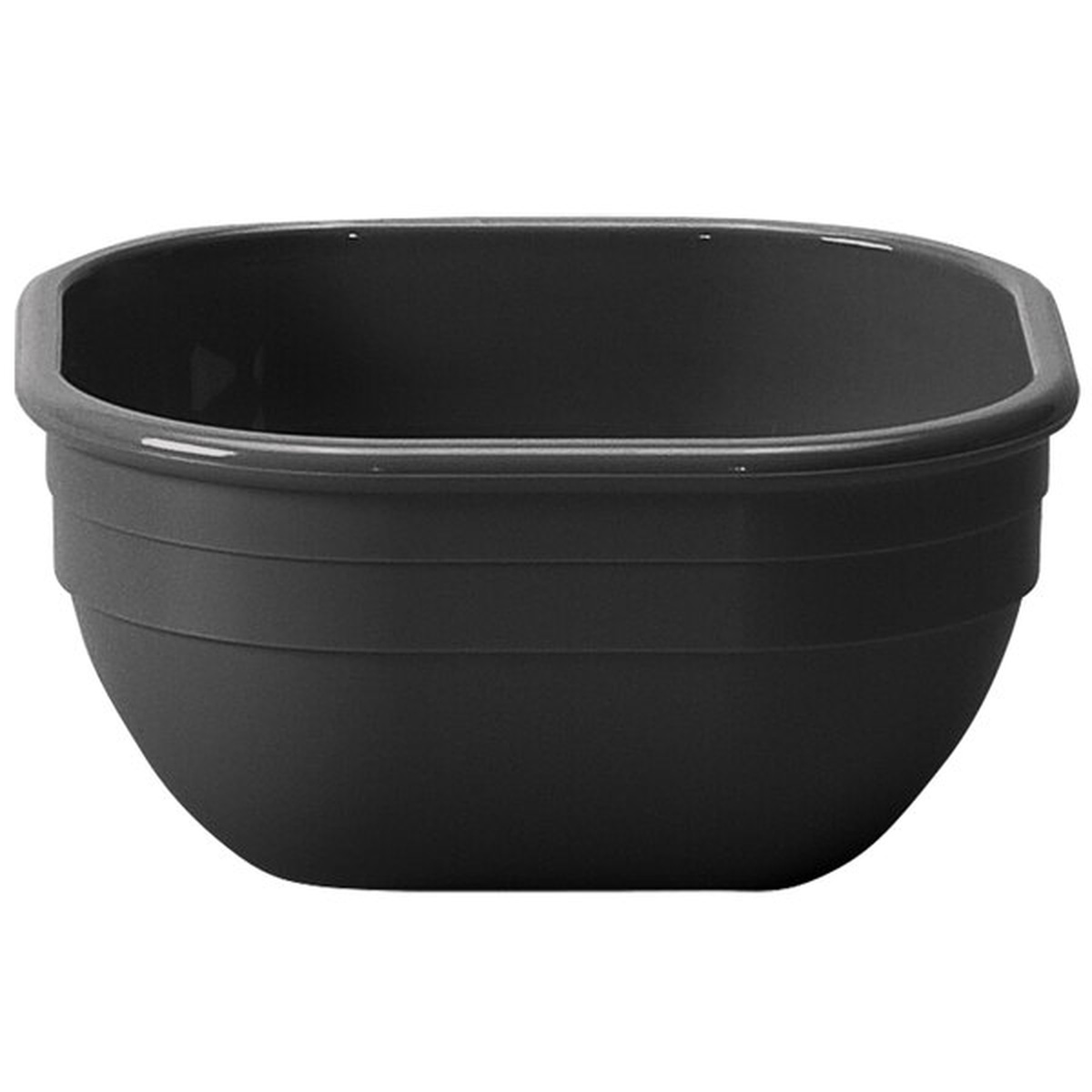 Cambro 10CW110 black square polycarbonate bowl, 9.4 oz., 4x4 inch top view
