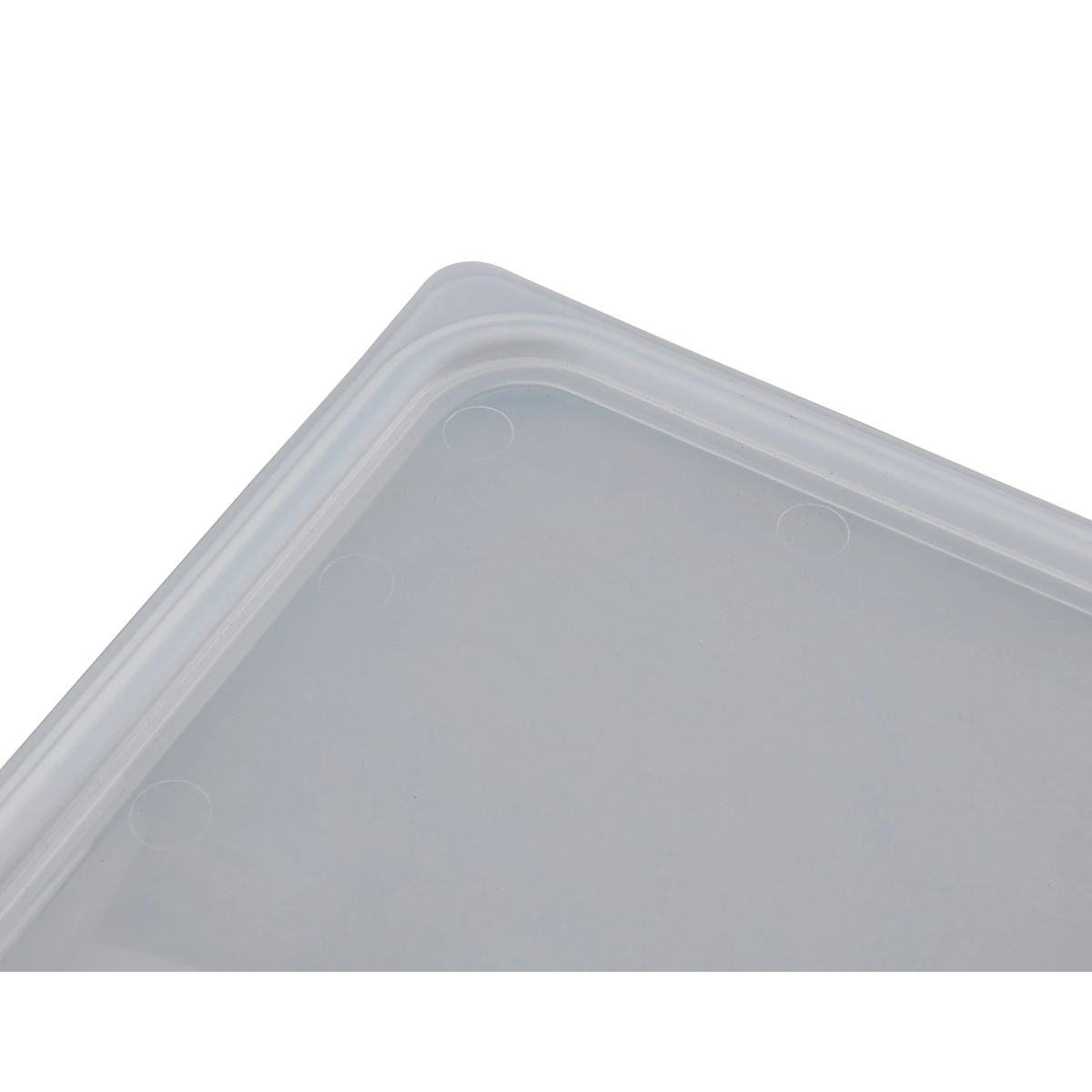 Close-up corner detail of Cambro 10PPCWSC190 seal cover showing inner seal ridge along the perimeter