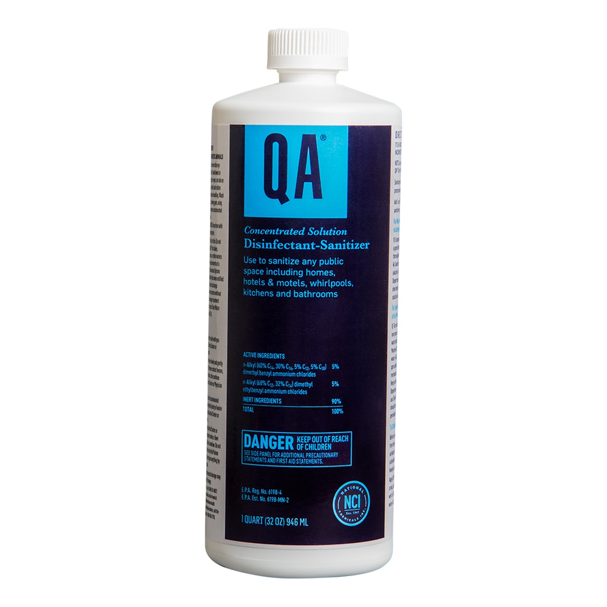 National Chemicals QA 11012 32 oz concentrated sanitizer disinfectant deodorizer bottle