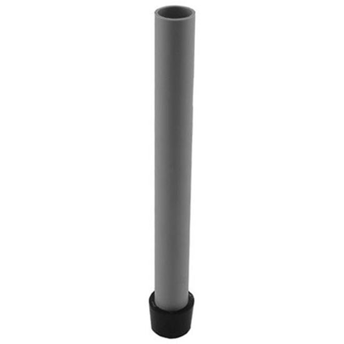 AllPoints 111355 gray plastic overflow tube with black rubber tapered seat