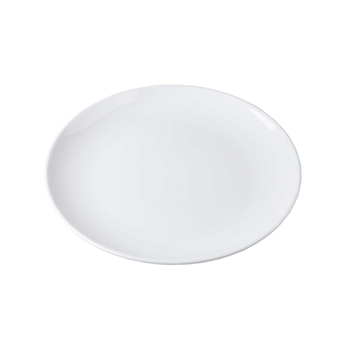 Tablecraft 11529 white melamine oval serving platter, top-angle view