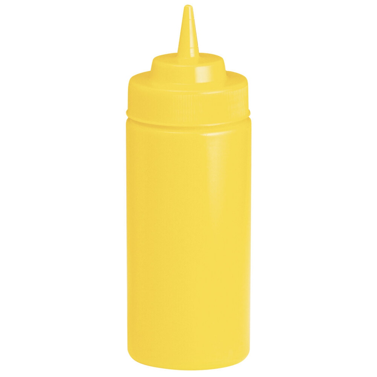 TableCraft 11663M 16 oz. yellow wide mouth squeeze bottle with standard cone tip