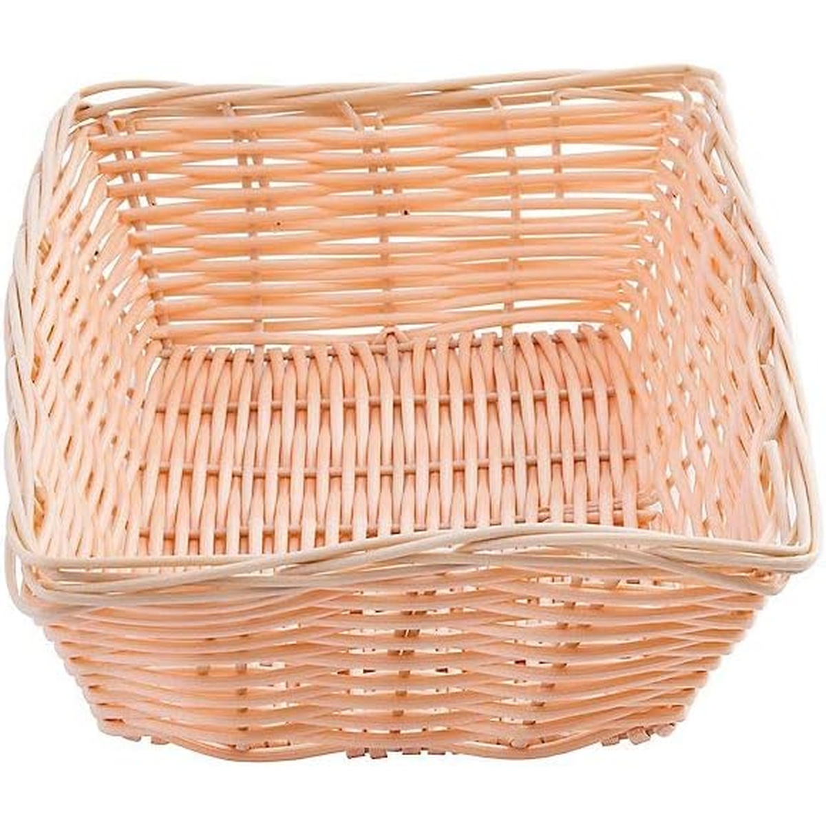 TableCraft 1172W woven basket, front-facing view highlighting the woven sides and braided rim