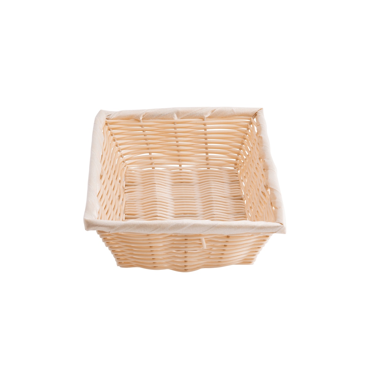 TableCraft 1187W basket viewed from above showing the open rectangular interior and woven pattern