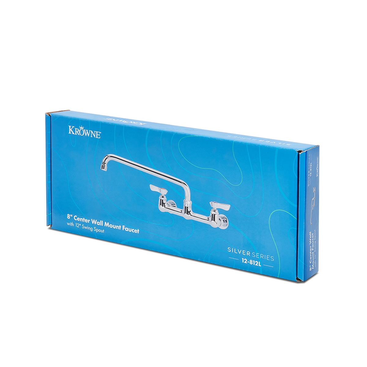 Krowne Silver Series 12-812L faucet retail packaging box showing product details