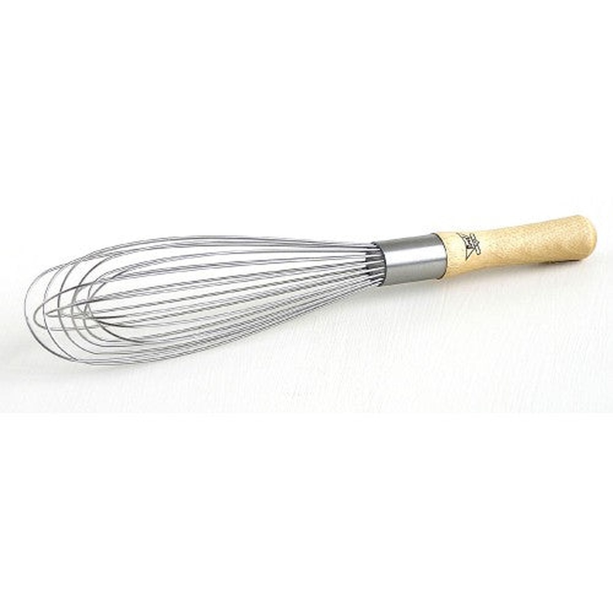 Best Manufacturers 12-SW 12-inch French whip with stainless steel wire loops and birch wood handle