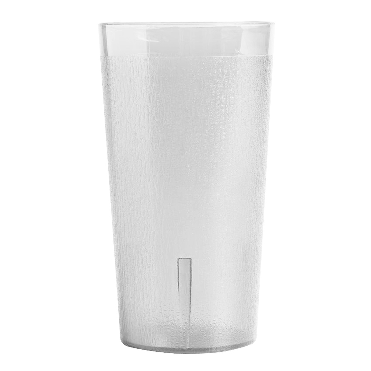 Cambro Colorware 12.6 oz clear SAN plastic tumbler with textured exterior on white background