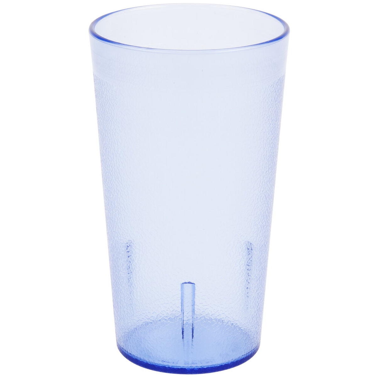 Cambro 1200P2401 slate blue 12.6 oz. pebbled SAN plastic tumbler showing textured exterior and interior stacking lugs