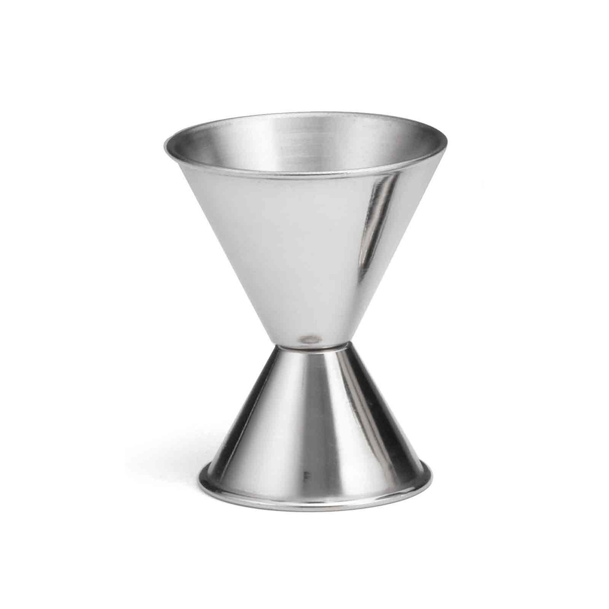 TableCraft 1206 classic double-sided stainless steel jigger on white background