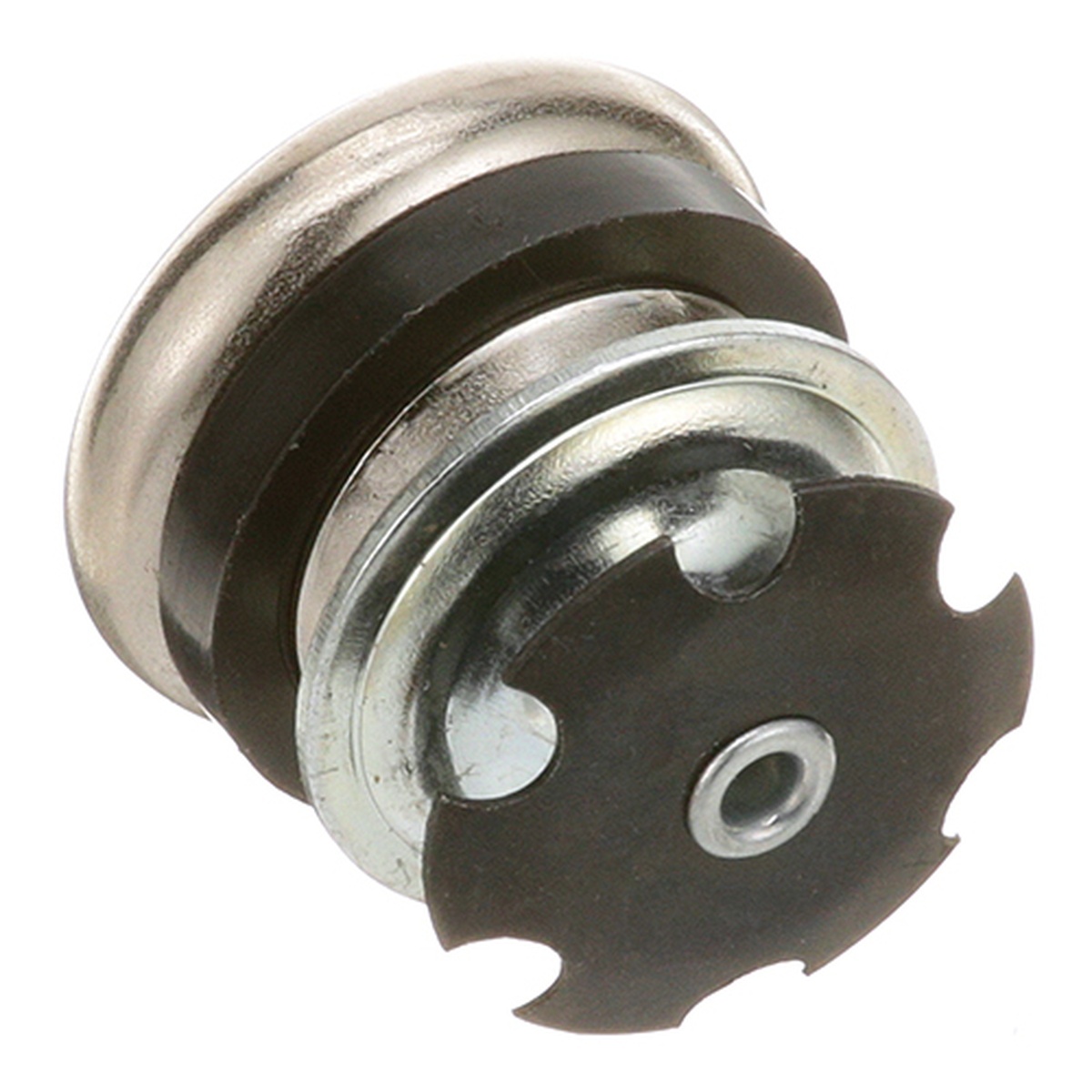 AllPoints 1211026 flush glide with swivel base and serrated metal plate for 1-inch round tubular legs